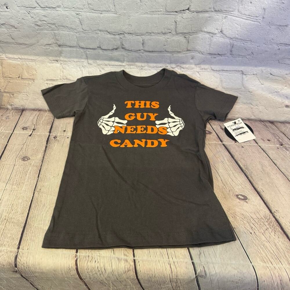 Tiny Whales “This Guy Needs Candy” Graphic Print Shirt